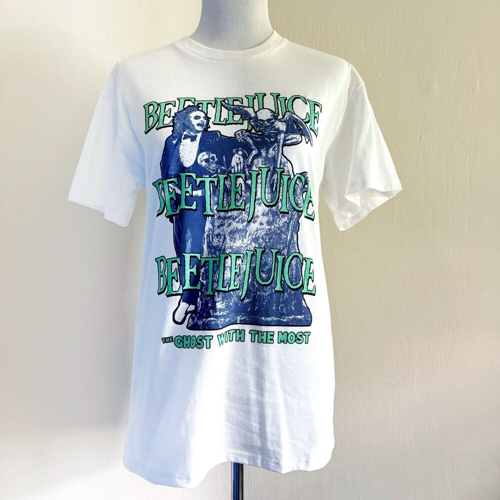 Beetlejuice T-Shirt Mens Size Medium Beetle Juice 80s Movie Halloween Fun Gift